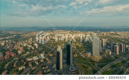 Istanbul city view from Istanbul Sapphire skyscraper before sunset, Istanbul, Turkey Istanbul city view from Istanbul Sapphire skyscraper before sunset, Istanbul, Turkey 88046939