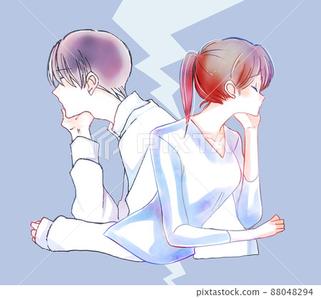 Men and women passing each other 88048294