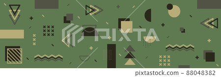 Abstract background khaki different geometric shapes - Vector Abstract background khaki different geometric shapes - Vector 88048382