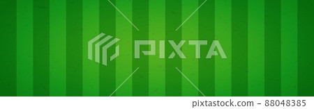 Realistic green soccer field with vertical lines - Vector 88048385