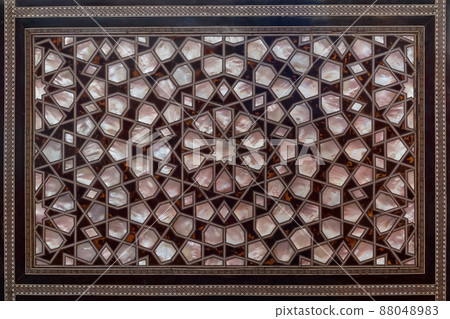 Wooden ornament of an aged antique of an antique seat Wooden ornament of an aged antique of an antique seat 88048983