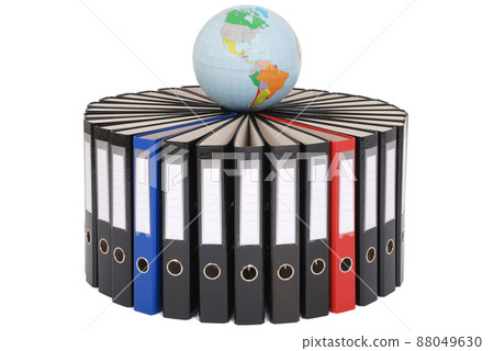 Big black folders located on a circle Big black folders located on a circle 88049630