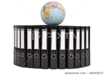 The big black folders located on a circle The big black folders located on a circle 88049635