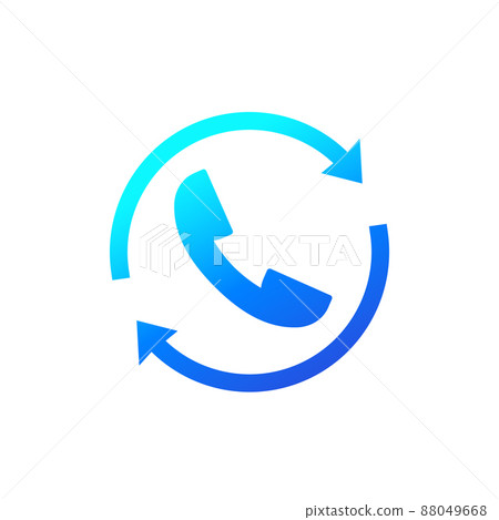 request phone call, callback icon on white request phone call, callback icon on white 88049668