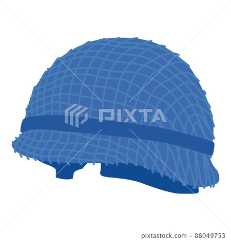 Isolated blue military kevlar helmet icon Vector - Stock Illustration ...