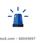 Blue flashing beacon for emergency and accident. 88049897