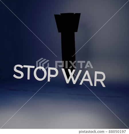 3d render concept illustration Stop war 3d render concept illustration Stop war 88050197