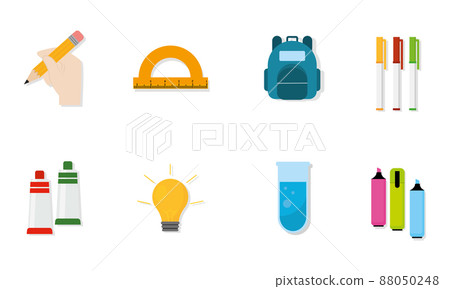 Set supplies school vector illustration - Stock Illustration [88050248 ...