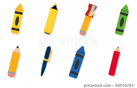 Set supplies school vector illustration Set supplies school vector illustration 88050263