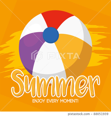 Poster Summer ball vector illustration Poster Summer ball vector illustration 88051939