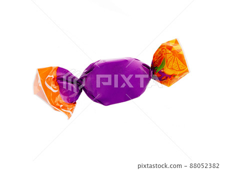 Candy wrapper on white. Candy wrapper on white. 88052382