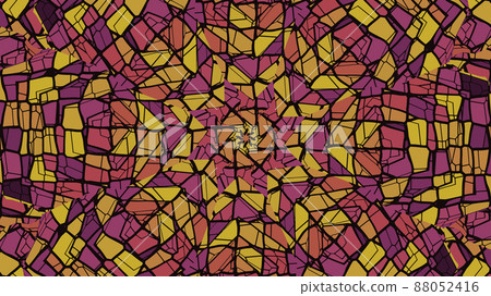 vibrant colors geometric stain window shape colourful glasses abstract pattern background illustration 88052416