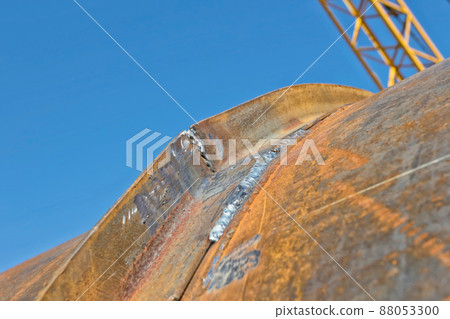 large welded pipe lies at the base of the metal 88053300