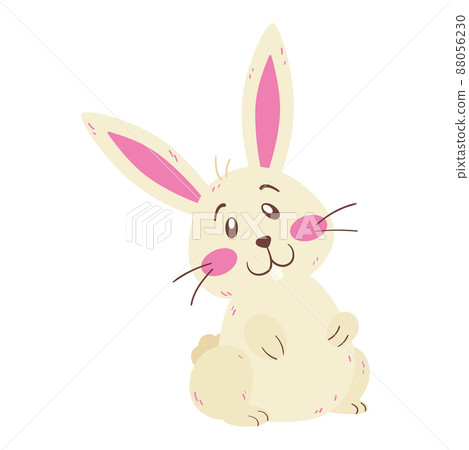 Isolated cute easter bunny animal character Vector - Stock Illustration ...