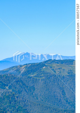 Mt. Norikura seen from the summit of Mt. Miune, Shinshu Venus Line 88057387