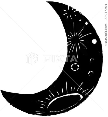 月亮新月單色圖標 月亮新月單色圖標 88057804