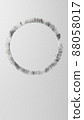 3D illustration of black and white lines floating in an empty space 88058017
