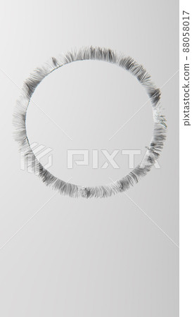 3D illustration of black and white lines floating in an empty space 88058017