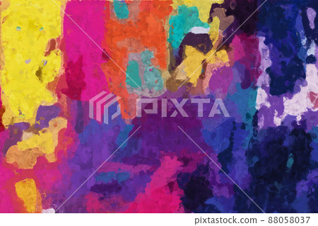 Abstract colorful oil painting texture 88058037