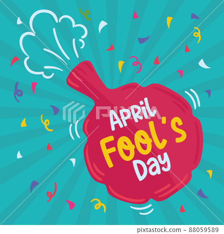 Isolated fart bag April fool day template Vector 88059589