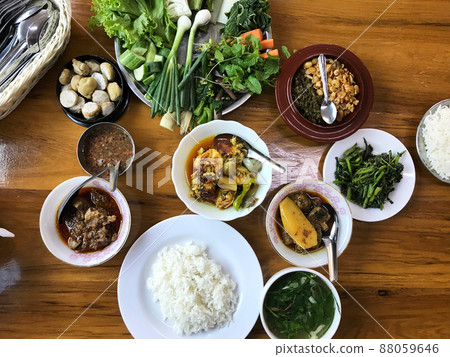 Myanmar food Burmese food eaten in Yangon Myanmar food Burmese food eaten in Yangon 88059646
