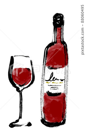 酒瓶和玻璃紅 88060495