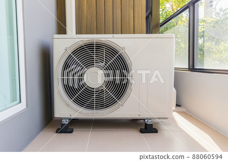 Air condition outdoor unit compressor install outside the house Air condition outdoor unit compressor install outside the house 88060594
