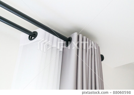 Curtain window interior decoration in living room Curtain window interior decoration in living room 88060598