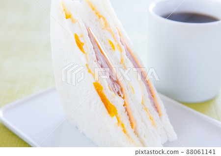 Delicious ham cheese egg sandwich Delicious ham cheese egg sandwich 88061141