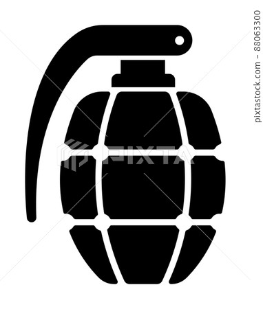 手榴彈/手榴彈/武器矢量圖標 88063300