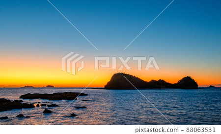 Seaside evening landscape 88063531
