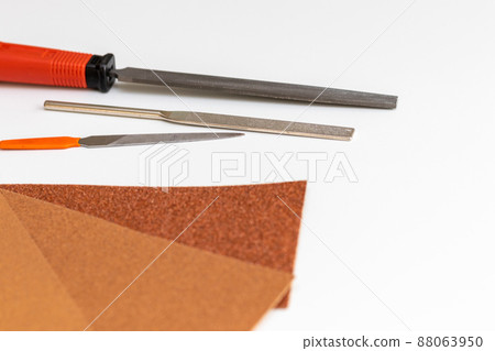 Iron file and sandpaper Iron file and sandpaper 88063950