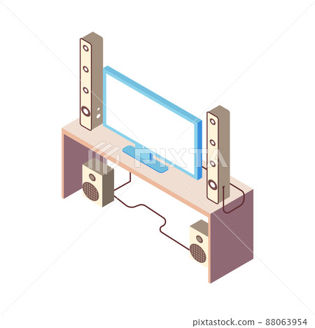 Home Cinema Isometric Composition 88063954