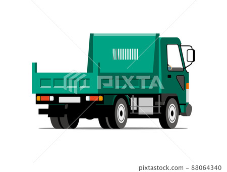 Dump truck, rear, illustration 88064340