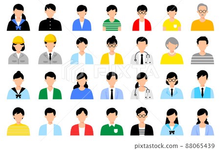 Person icon set 88065439