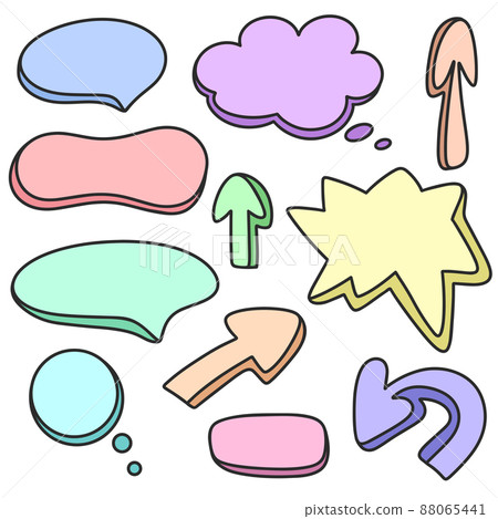 Colored elements for messages and design Colored elements for messages and design 88065441