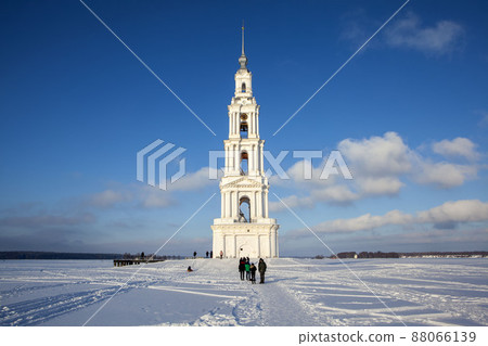 Bell tower of St. Nicholas Cathedral. Kalyazin. Tver region. Russia Bell tower of St. Nicholas Cathedral. Kalyazin. Tver region. Russia 88066139