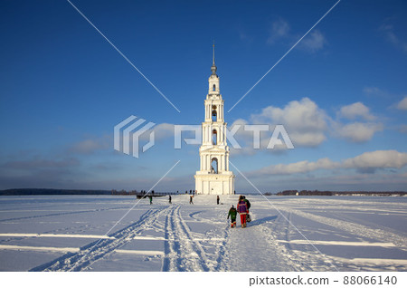 Bell tower of St. Nicholas Cathedral. Kalyazin. Tver region. Russia Bell tower of St. Nicholas Cathedral. Kalyazin. Tver region. Russia 88066140