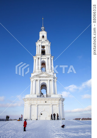 Bell tower of St. Nicholas Cathedral. Kalyazin. Tver region. Russia Bell tower of St. Nicholas Cathedral. Kalyazin. Tver region. Russia 88066318