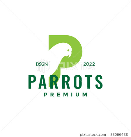 letter p for parrot logo design, vector graphic symbol icon illustration creative idea 88066488