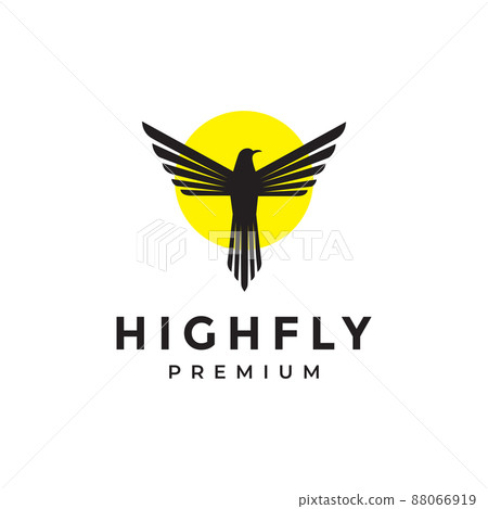 modern shape bird fly falcon logo design, vector graphic symbol icon illustration creative idea modern shape bird fly falcon logo design, vector graphic symbol icon illustration creative idea 88066919