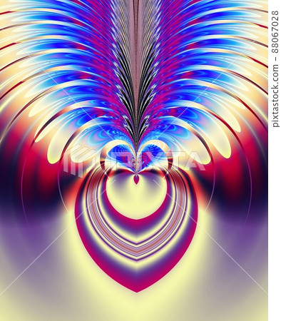 Computer generated abstract colorful fractal artwork 88067028