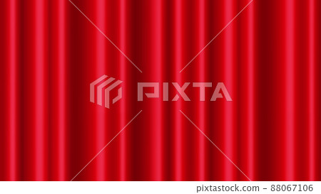 Red curtain background material (video size) 88067106