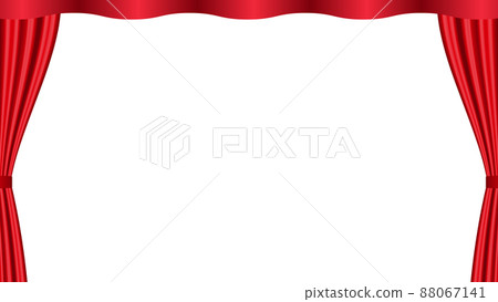 紅色劇場幕布背景框(視頻尺寸) 紅色劇場幕布背景框(視頻尺寸) 88067141