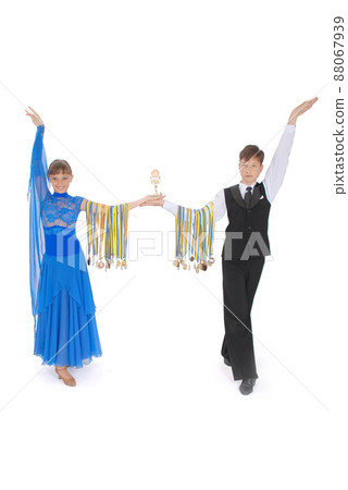 Many gold, silver, and bronze medals winner ballroom dance boy and girl Many gold, silver, and bronze medals winner ballroom dance boy and girl 88067939