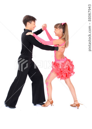 Boy and girl dancing ballroom dance Boy and girl dancing ballroom dance 88067943