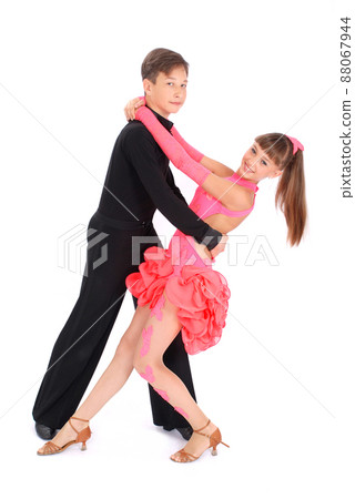 Boy and girl dancing ballroom dance Boy and girl dancing ballroom dance 88067944