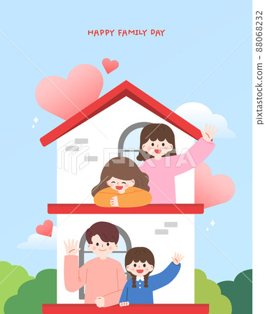 Family month family illustration 10 88068232