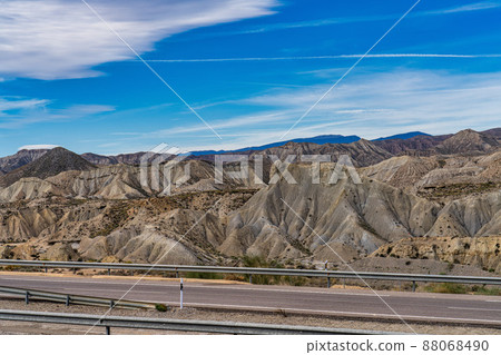 Tabernas desert, Desierto de Tabernas near Almeria, andalusia region, Spain 88068490