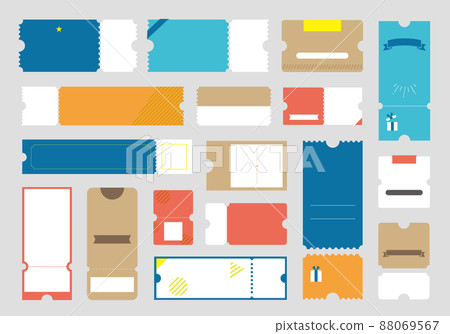 Various sets of colorful coupon designs (without letters) Various sets of colorful coupon designs (without letters) 88069567